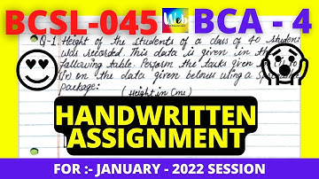 BCSL045 Algorithm Design LAB | BCA- 4 | HANDWRITTEN ASSIGNMENT | 2021-2022 | #IGNOU #BCA #ASSIGNMENT