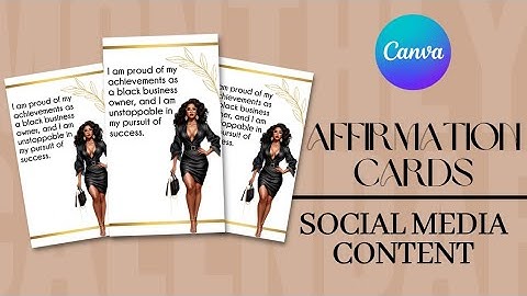 How To Create Affirmation Cards in Canva & Chat GPT
