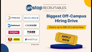 Unstop Recruitables for IT & Non -IT role
