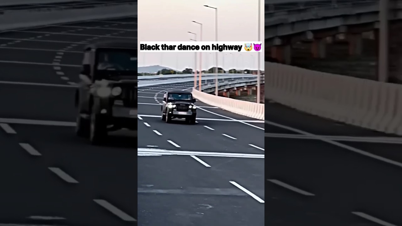 Black Fortuner dance on highwayBlack Thar dance on highway dance highway black thar shorts viral