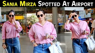Sania Mirza Spotted At Mumbai Airport