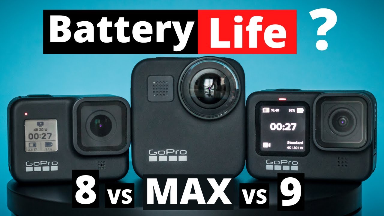 GoPro MAX Battery life TEST vs Hero 9 Hero Black. Which is better ? -