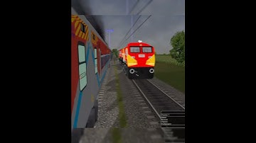 New WDG4G locomotive with petrol wagons crossing Amravati Express (WDM3D & WDM3A) | #msts #train