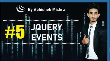 #5 jQuery Events in Hindi 2020 | how to