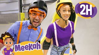Blippi and Meekah Learn to Skate | 2 HR OF MEEKAH! | Educational Videos for Kids