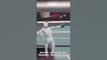AIGenerated Robot Play Pickle ball Match AIRobot Play Pickle ball Match airobot humanoid robot short