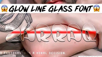 How To Make Glow Line Glass Font In Ps Touch | How To Make Glow Line Glass Font In Android Like Pc
