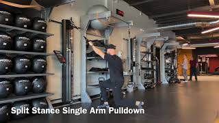 Split Stance Single Arm Pulldown
