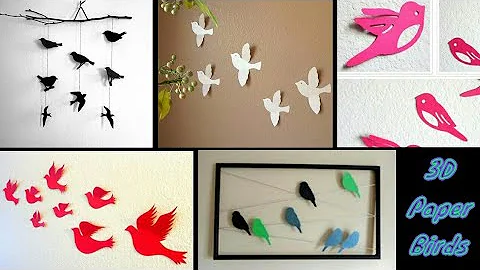 3D Paper Birds Making Tutorial - DIY Crafts ||3D Room decor || Paper Pigeons Making