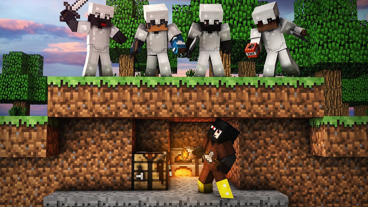 TOBIASZ vs 4 ŁOWCÓW (minecraft speedrun)