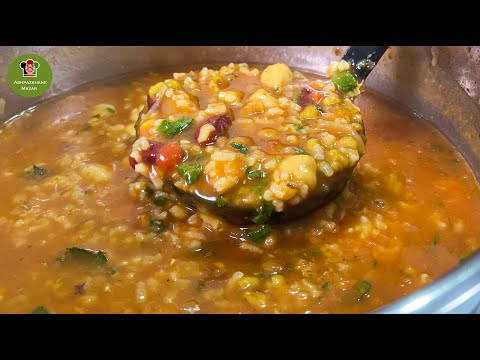 Afghani Rice Soup |سوپ حبوبات ( آش قاشقی ) غذای سنتی ومناسب فصل خزان