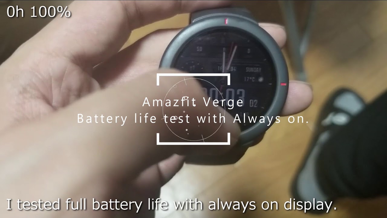 Amazfit Verge full battery life test 