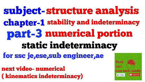 Part-3 | structure analysis (TOS) | static indeterminacy numerical portion