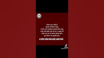 NGÀY QUỐC TẾ ĐÀN ÔNG.