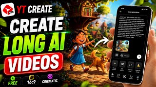 How To Create AI Long Videos With The YT Create App | 16:9 Landscape Video YT Create App screenshot 3
