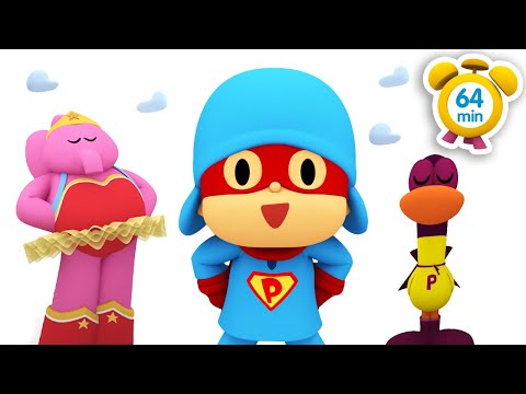 🦹  POCOYO TÜRK - En iyi Süper Kahramanlar [ 64 dakika ] Çocuklar için ÇIZGI FILMLER