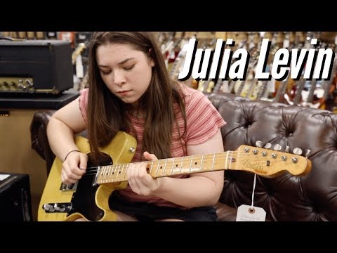 julia-levin-playing-a-1950's-fender-telecaster-at-norman's-rare-guitars