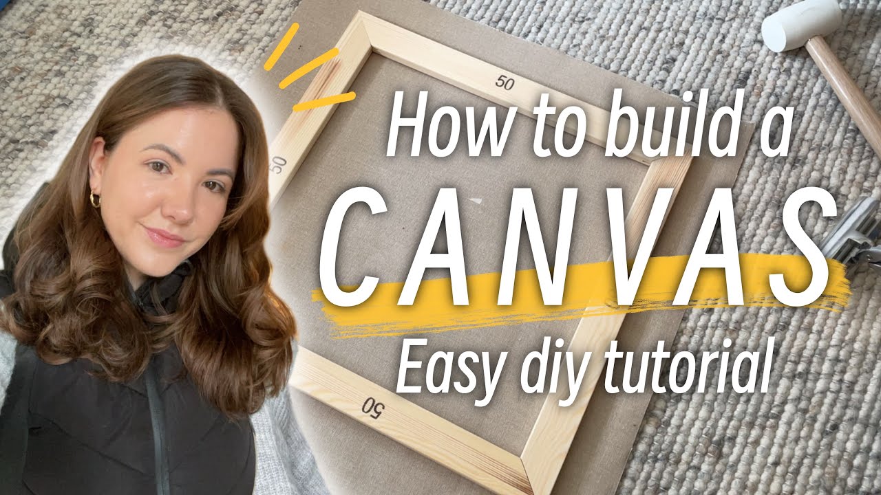 EASY: How to Assemble a Wood Frame and Stretch a Canvas Painting (DIY ...