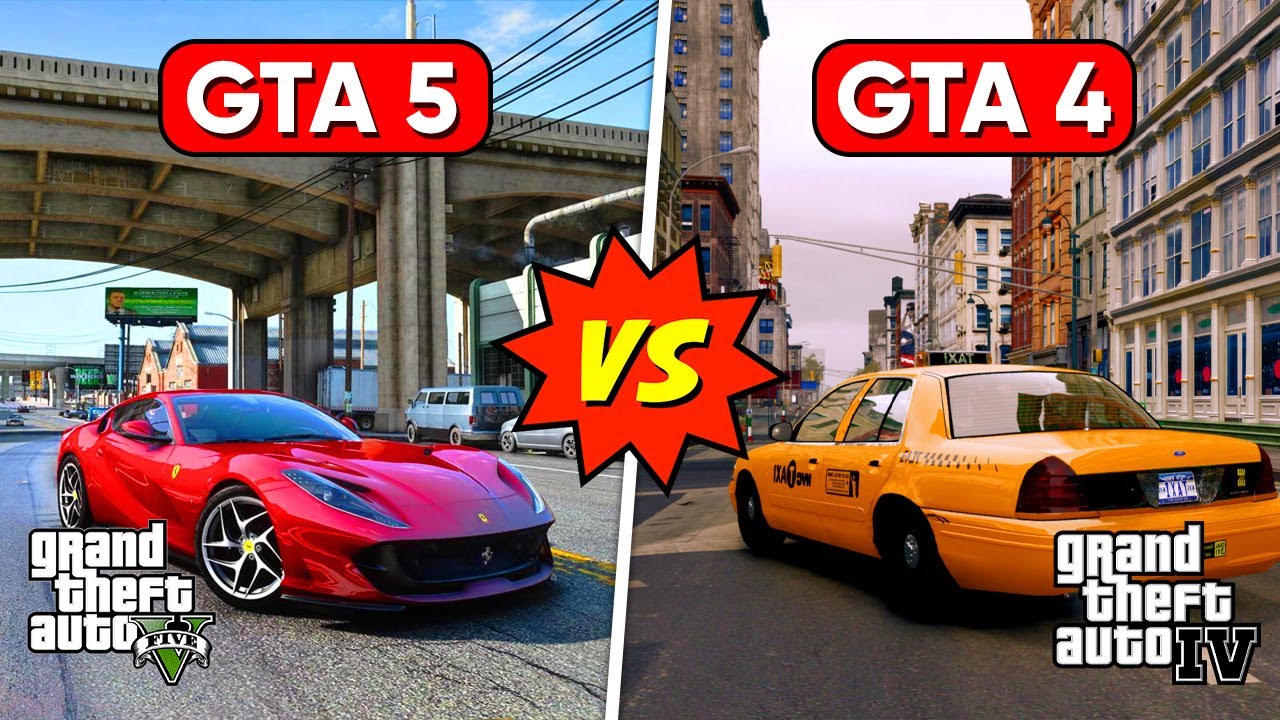GTA 5 Vs GTA 4 Mega Comparison 😱 Part 1, 10 *SHOCKING* Differences You  Don't Know