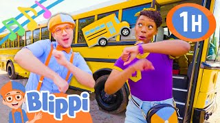 Wheels on the Bus | BLIPPI and MEEKAH | Educational Songs For Kids