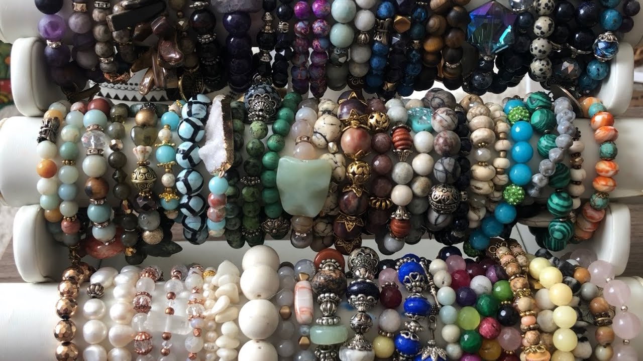 Gemstone Bracelets! My Handmade Jewelry and Day 33 Bracelet! YouTube