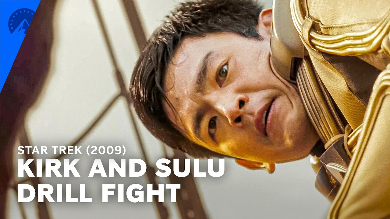 Star Trek (2009) | Kirk and Sulu Drill Fight (Chris Pine, John Cho) |