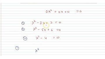 the values of `lambda` for which `(lambda^2-3lambda+2)x^2+(lambda^2-5lambda+6)+lambda^2-4=0`  i...