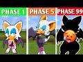 ALL PHASES in Minecraft Pixel Art Rouge The Bat