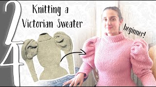 Hand Knitting a Pink 1890s Victorian Cycling Sweater as a Beginner Knitter (for Valentine's Day!)