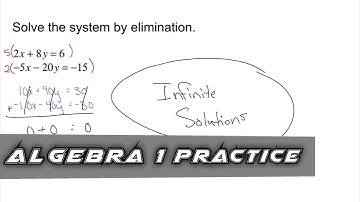 Algebra 1 Practice - Solving Systems of Equations Using Elimination (Example 4)
