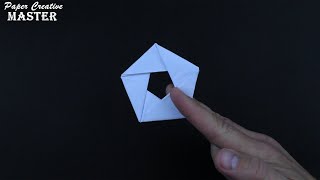 How to make a pentagonal shuriken out of paper