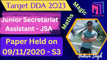 DDA JSA Maths Solution 09/11/2020 | DDA JSA Maths Analysis | Exam Maths