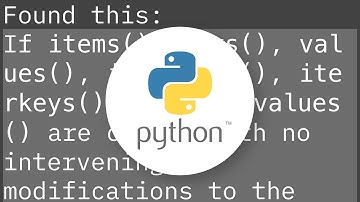 Python dictionary: are keys() and values() always the same order?