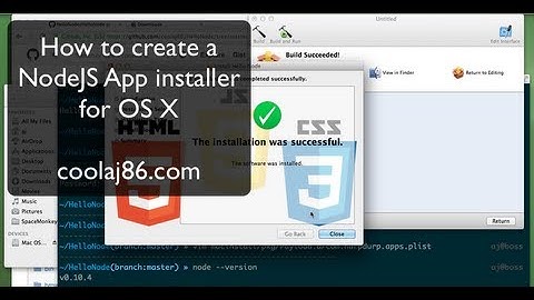Create an OS X installer for a NodeJS App / System Service