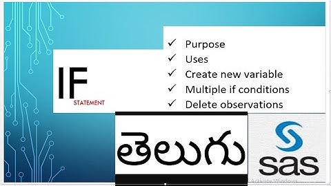 if statement in telugu||sas statement & conditions||#sas||sas statements