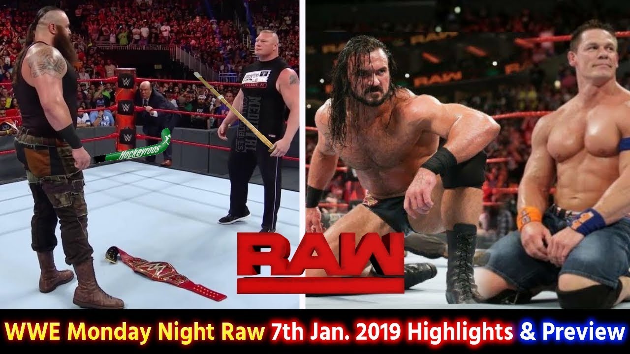 Wwe Monday Night Raw 7th January 2019 Highlights Preview Brock