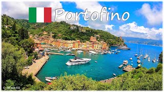 🇮🇹 Portofino Italy Walk 4K Italian Rivera 🏙 4K Walking Tour ☀️ 🇮🇹 (Sunny Day)