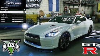 Nissan GT R R35 GTA V car mod tuning !!