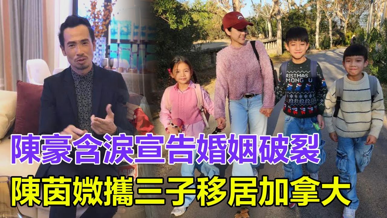 「粵語」陳豪含淚宣告10年婚姻破裂！首度承認離婚內幕，月供百萬房貸壓垮視帝，千萬片酬難抵5口之家重壓，陳茵媺攜三子移居加拿大，神仙夫妻童話破滅！#陳豪#陳茵媺#黎姿#蔡少芬#郭晉安#馬國明#胡定欣