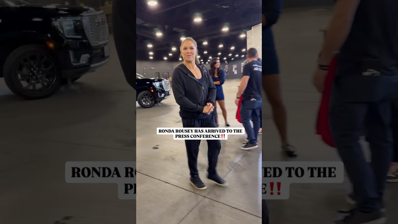 RONDA ROUSEY ARRIVES TO PRESS CONFERENCE VS GINA CARANO 🍿