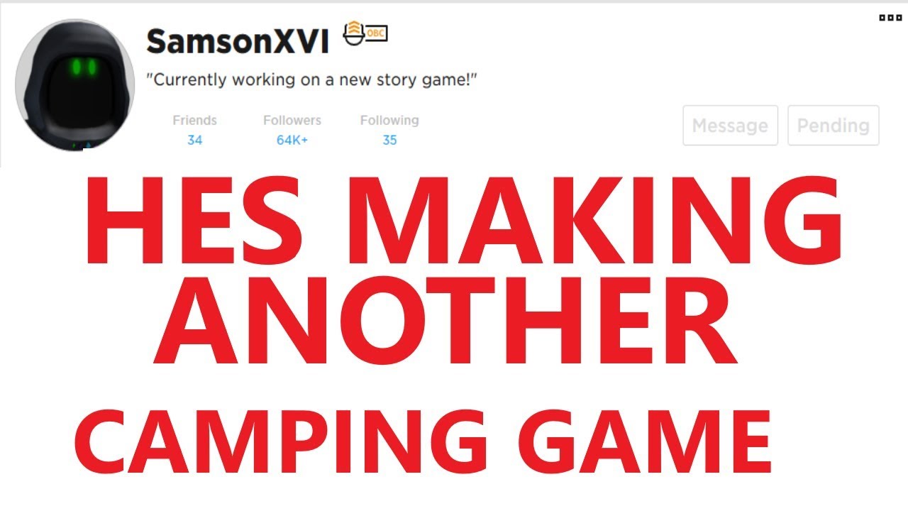 Samson Is Making Camping 4 Roblox Camping Youtube - camping 3 roblox samson