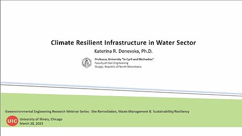 Climate Resilient Infrastructure in Water Sector