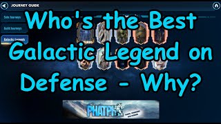 Galactic Legend Defensive Performance Rankings