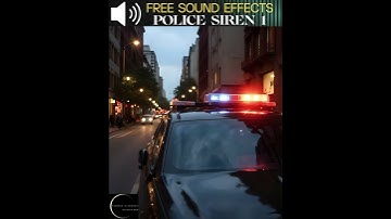 POLICE SIREN 1 SOUND EFFECT - #policesiren #sirenapolizia #freesoundeffects  #effettisonori  #sound
