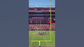 Tyler loop hits a 61 yard field goal against the commders