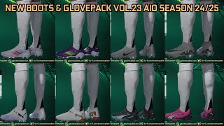 NEW BOOTS & GLOVEPACK VOL.23 AIO SEASON 24/25 - PES 2021 & FOOTBALL LIFE 2024