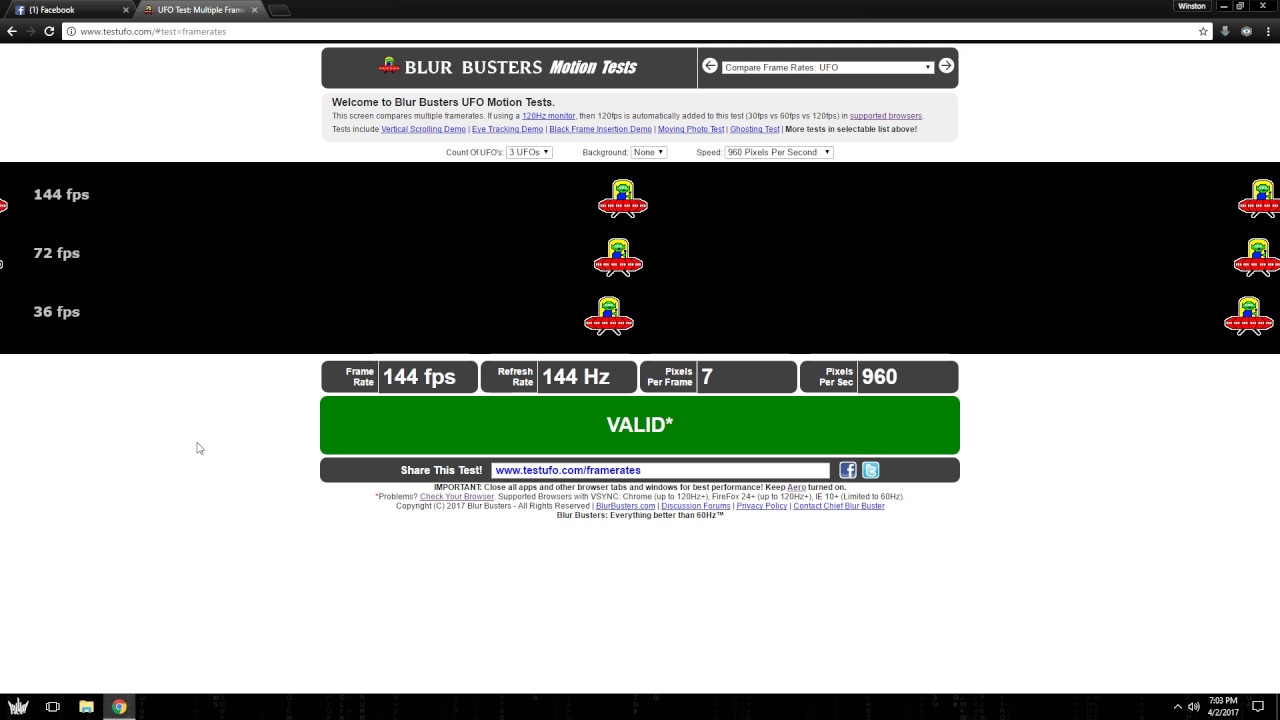 Ufo Test Site To Test Your Monitor S Refresh Rate Youtube