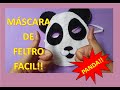 Máscara de feltro panda