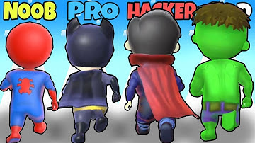 NOOB vs PRO vs HACKER vs GOD in Hero Run