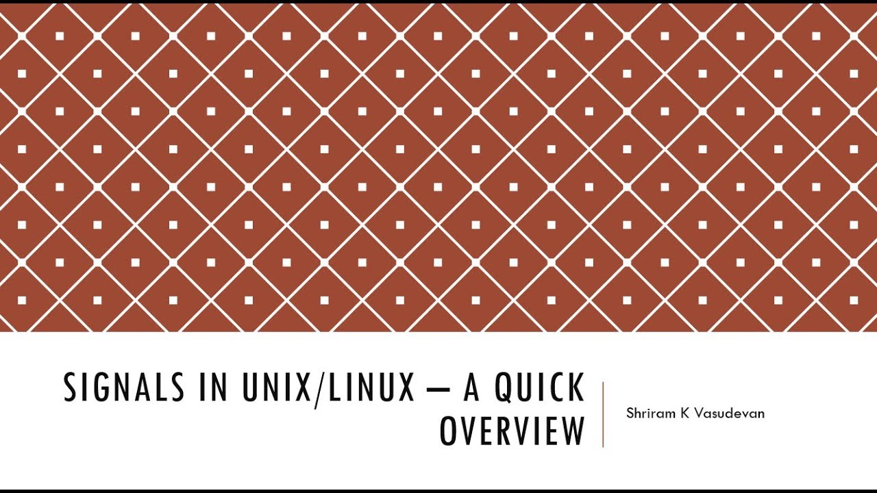 Signals in Linux/Unix - YouTube